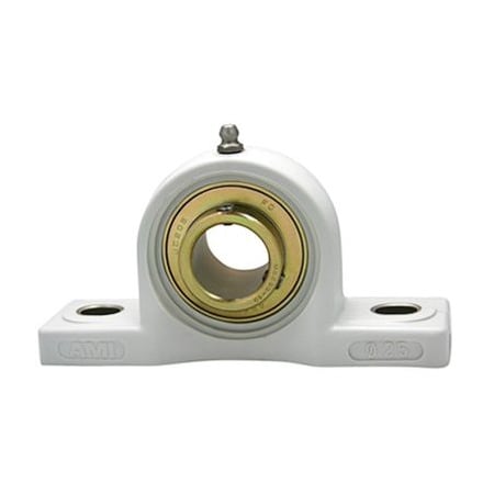 Ami Bearings SINGLE ROW BALL BEARING - 1-3/8 IN. ZINC WIDE SET SCREW BLACK PILLOW BLOCK UCPPL207-22MZ2B